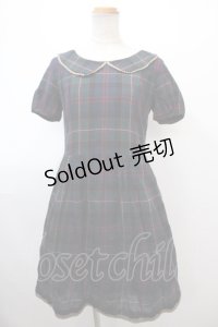 Jane Marple / オリジナルタータンのミニワンピース M グリーン Y-25-01-22-157-JM-OP-SZ-ZY