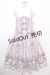metamorphose / 【プラスサイズ】Happy Sewing Timeフリルジャンパースカート 2 ラベンダー Y-25-01-22-161-ME-OP-SZ-ZY