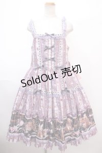 metamorphose / 【プラスサイズ】Happy Sewing Timeフリルジャンパースカート 2 ラベンダー Y-25-01-22-161-ME-OP-SZ-ZY