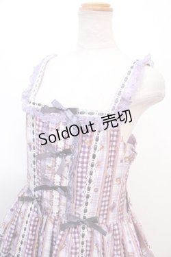 画像3: metamorphose / 【プラスサイズ】Happy Sewing Timeフリルジャンパースカート 2 ラベンダー Y-25-01-22-161-ME-OP-SZ-ZY