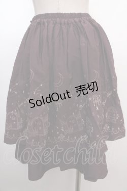 画像2: axes femme / 夜空刺繍スカート  パープル Y-25-01-22-201-AX-SK-SZ-ZT417