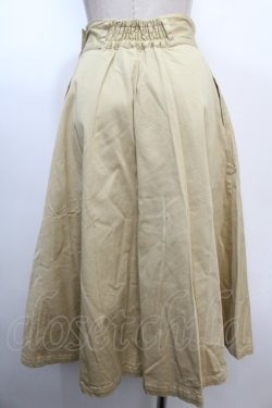 画像2: FA（Fi.n.t） / ブーケスカーフ付きダブル釦フレアースカート F ベージュ Y-25-01-22-202-LO-SK-SZ-ZT162