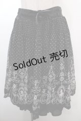 axes femme / アリス柄スカート M 黒 Y-25-01-22-211-AX-SK-SZ-ZI