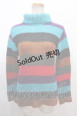 画像1: 【SALE】ALGONQUINS / カラフルボーダーニット  カラフル Y-25-01-23-047-AL-TO-SZ-ZT096