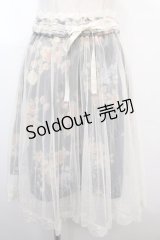 axes femme / チュール×フルーツ柄スカート M 紺 Y-25-01-23-056-AX-SK-SZ-ZI
