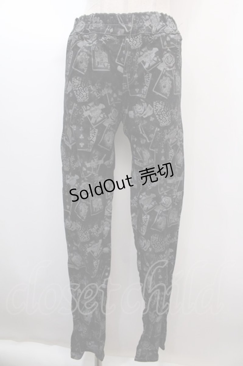 画像1: 【SALE】ALGONQUINS / 総柄デニムパンツ  黒 Y-25-01-23-069-AL-PA-AS-ZT482 (1)