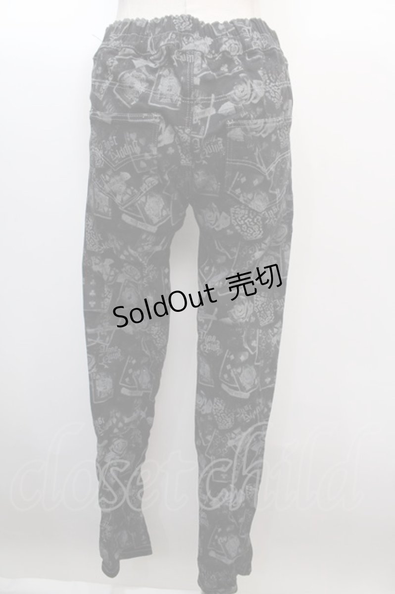 画像2: 【SALE】ALGONQUINS / 総柄デニムパンツ  黒 Y-25-01-23-069-AL-PA-AS-ZT482 (2)