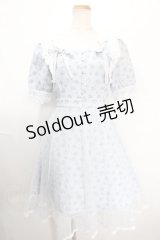 Bubbles / スクエアネックシースルーワンピース F サックス Y-25-01-23-099-CA-OP-SZ-ZY