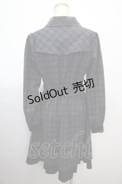 画像2: 【SALE】axes femme POETIQUE / サテンカラーチェックワンピース M 黒 Y-25-01-23-103-AX-OP-SZ-ZT301