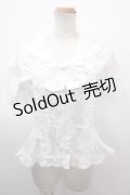 Cornet / セーラー襟半袖&長袖ブラウス  白 Y-25-01-23-015-LO-BL-SZ-ZY