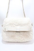 Maison de FLEUR / ダブルリボンファーフラップバッグ F アイボリー Y-25-01-30-043-LO-BG-SZ-ZT286