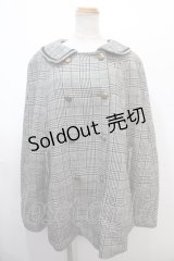 axes femme / 3WAY襟ケープコート  黒 Y-25-01-30-076-AX-CO-SZ-ZT-C033