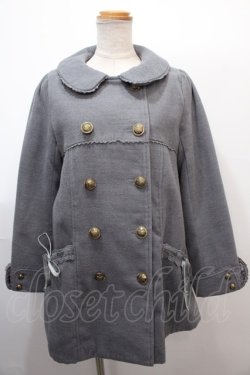 画像1: axes femme / ダブル釦Aラインコート M グレー Y-25-01-30-084-AX-CO-SZ-ZT-C033