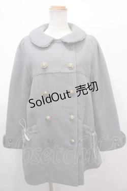 画像1: axes femme / ダブル釦Aラインコート M グレー Y-25-01-30-084-AX-CO-SZ-ZT-C033