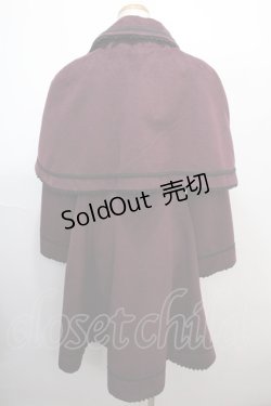 画像2: axes femme kawaii / ケープ付きナポレオンコート M ワイン Y-25-01-30-085-AX-CO-SZ-ZT-C033
