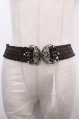axes femme / 立体バラ×蝶ゴムベルト  Aゴールド Y-25-01-30-013-AX-ZA-SZ-ZY
