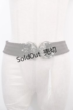 画像1: axes femme / 立体バラ×蝶ゴムベルト  Aゴールド Y-25-01-30-013-AX-ZA-SZ-ZY