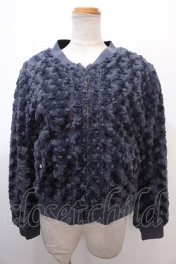 画像1: axes femme / リバーシブルファーブルゾン  紺×黒 Y-25-01-30-090-AX-JA-AS-ZT090