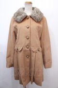 axes femme / ファー襟コート L キャメル Y-25-01-30-091-AX-CO-SZ-ZT-C037