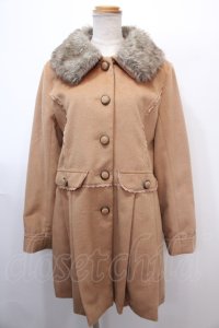 axes femme / ファー襟コート L キャメル Y-25-01-30-091-AX-CO-SZ-ZT-C037