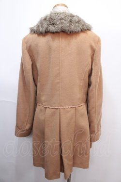 画像2: axes femme / ファー襟コート L キャメル Y-25-01-30-091-AX-CO-SZ-ZT-C037