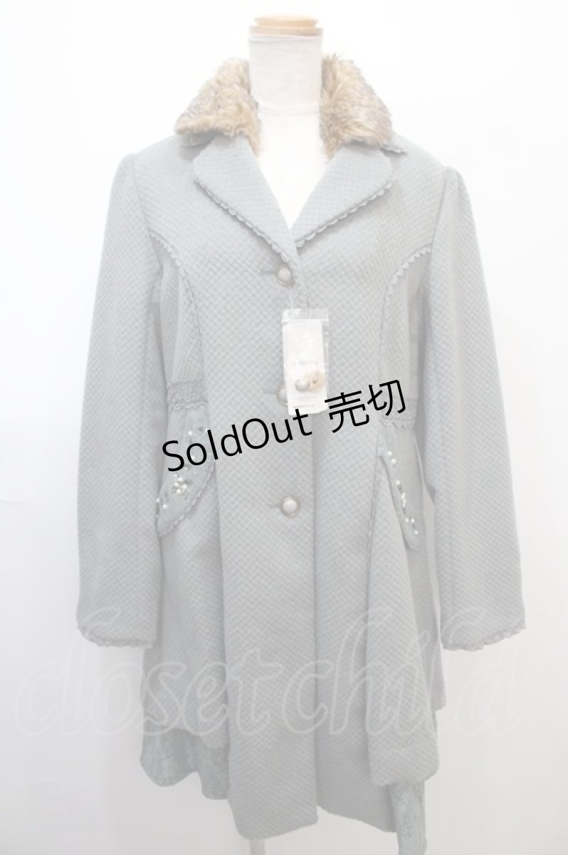 画像1: 【SALE】axes femme / ウール混ワンピコート L グリーン Y-25-01-30-100-AX-CO-AS-ZTC039 (1)