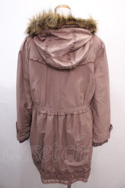 画像2: axes femme / ライナー付きフリルモッズコート  ピンク Y-25-01-30-105-AX-CO-AS-ZT-C037