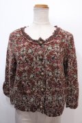 axes femme / アラベスク風ニットカーディガン M ベージュ Y-25-01-30-123-AX-TO-SZ-ZT283