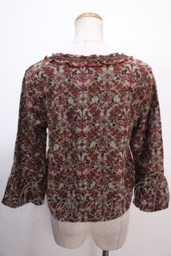画像2: axes femme / アラベスク風ニットカーディガン M ベージュ Y-25-01-30-123-AX-TO-SZ-ZT283