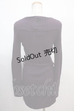 画像2: Ozz Croce / ドクロ刺繍ニットロングカーディガン  紫 Y-25-01-30-133-OO-TO-SZ-ZT425
