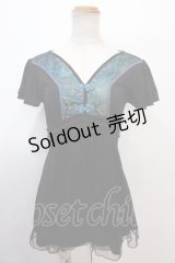 Ozz oneste / ジャガード切替チュニック  黒 Y-25-01-30-136-OO-TO-SZ-ZS