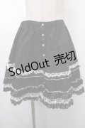 PUTUMAYO / 3段レース前あきスカート  黒 Y-25-01-30-153-PT-SK-SZ-ZY