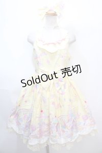 Angelic Pretty / MilkyPlanetジャンパースカートSet  イエロー Y-25-01-30-166-AP-OP-SZ-ZY