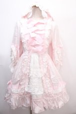 画像1: BABY,THE STARS SHINE BRIGHT / ローブ・ア・ラ・フランセーズワンピース&ヘッドドレスセット  ピンク Y-25-01-30-169-BA-OP-SZ-ZS (1)