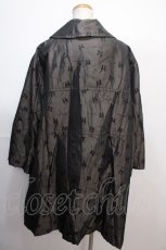画像2: Jane Marple / Memory ribbon jacquardコート M 黒 Y-25-01-30-202-JM-CO-SZ-ZTC017 (2)