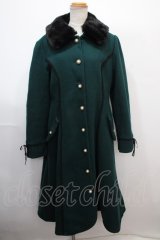 axes femme / ファー襟フィッシュテールコート L グリーン Y-25-01-30-204-AX-CO-SZ-ZT-C017