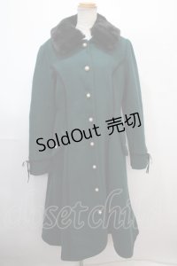 axes femme / ファー襟フィッシュテールコート L グリーン Y-25-01-30-204-AX-CO-SZ-ZT-C017