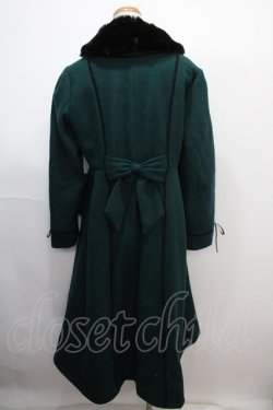 画像2: axes femme / ファー襟フィッシュテールコート L グリーン Y-25-01-30-204-AX-CO-SZ-ZT-C017