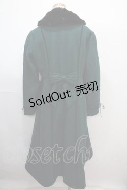 画像2: axes femme / ファー襟フィッシュテールコート L グリーン Y-25-01-30-204-AX-CO-SZ-ZT-C017