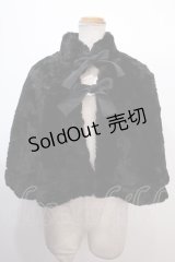 BABY,THE STARS SHINE BRIGHT / ファーケープ  黒 Y-25-01-30-205-BA-CO-SZ-ZT-C017