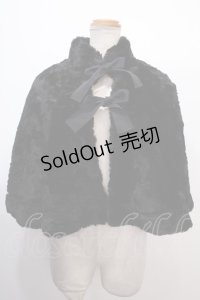 BABY,THE STARS SHINE BRIGHT / ファーケープ  黒 Y-25-01-30-205-BA-CO-SZ-ZT-C017