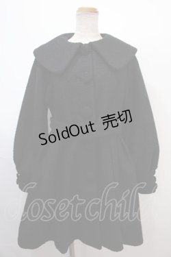 画像1: evelyn / くるみ大襟コート  黒 Y-25-01-30-209-LO-CO-SZ-ZT-C022