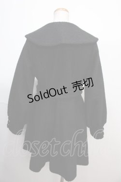 画像2: evelyn / くるみ大襟コート  黒 Y-25-01-30-209-LO-CO-SZ-ZT-C022