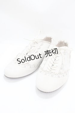 画像1: axes femme / スエードバラ刺繍バブーシュ L 生成り Y-25-01-30-040-AX-SH-SZ-ZT-K022