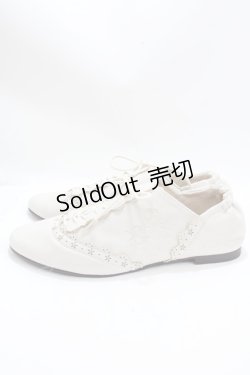 画像2: axes femme / スエードバラ刺繍バブーシュ L 生成り Y-25-01-30-040-AX-SH-SZ-ZT-K022