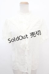 axes femme / 総刺繍フリルブラウス M 生成り Y-25-02-03-050-AX-BL-SZ-ZI