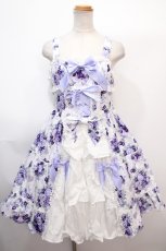 画像1: BABY,THE STARS SHINE BRIGHT / シュガーブーケ〜永遠の乙女の憧れ〜柄ジャンパースカートIII  ラベンダー Y-25-02-03-072-BA-OP-SZ-ZY (1)