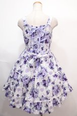 画像2: BABY,THE STARS SHINE BRIGHT / シュガーブーケ〜永遠の乙女の憧れ〜柄ジャンパースカートIII  ラベンダー Y-25-02-03-072-BA-OP-SZ-ZY (2)