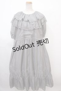 Perla nell' ostrica / フリルワンピース  グレー Y-25-02-03-092-EL-OP-SZ-ZY