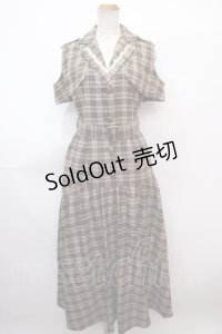 axes femme POETIQUE / 2wayケープデザインワンピース M 茶 Y-25-02-03-096-AX-OP-SZ-ZI